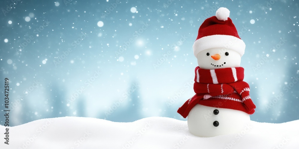 Snowman in Winter Wonderland with Holiday Spirit Snowman in Winter Wonderland with Holiday Spirit