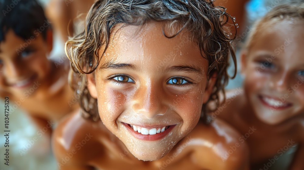diverse group of joyful boys and girls playing outdoors capturing the essence of happy childhood filled with laughter and fun