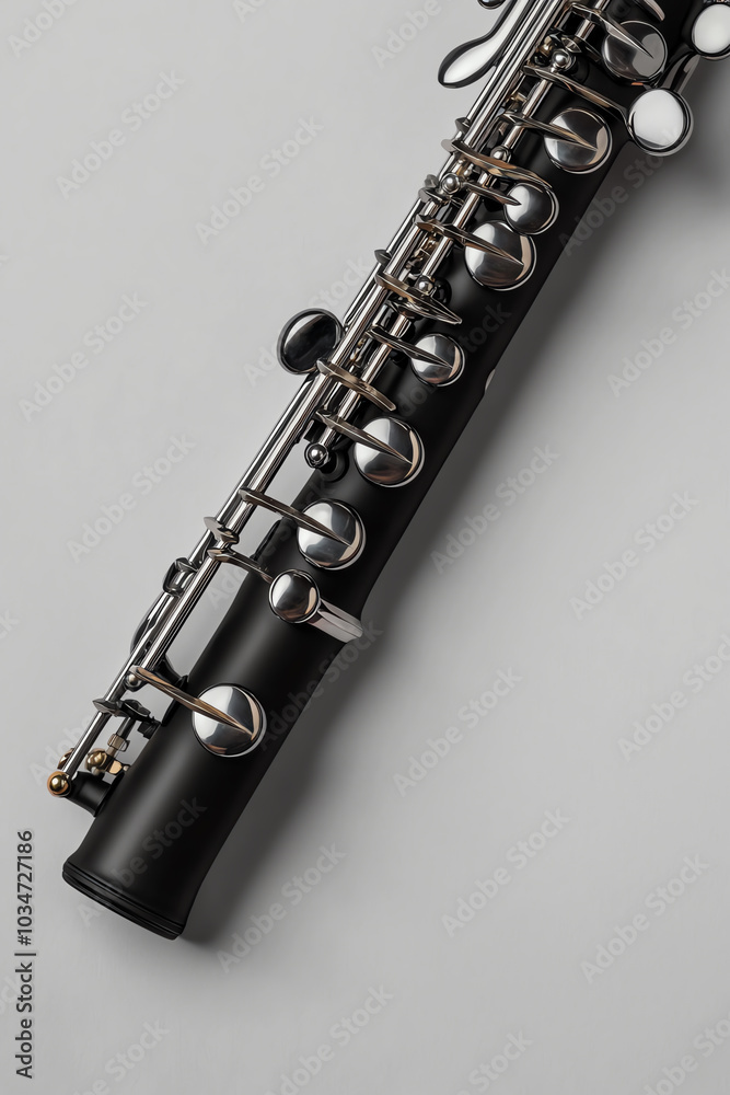 Naklejka premium Oboe on white isolated background