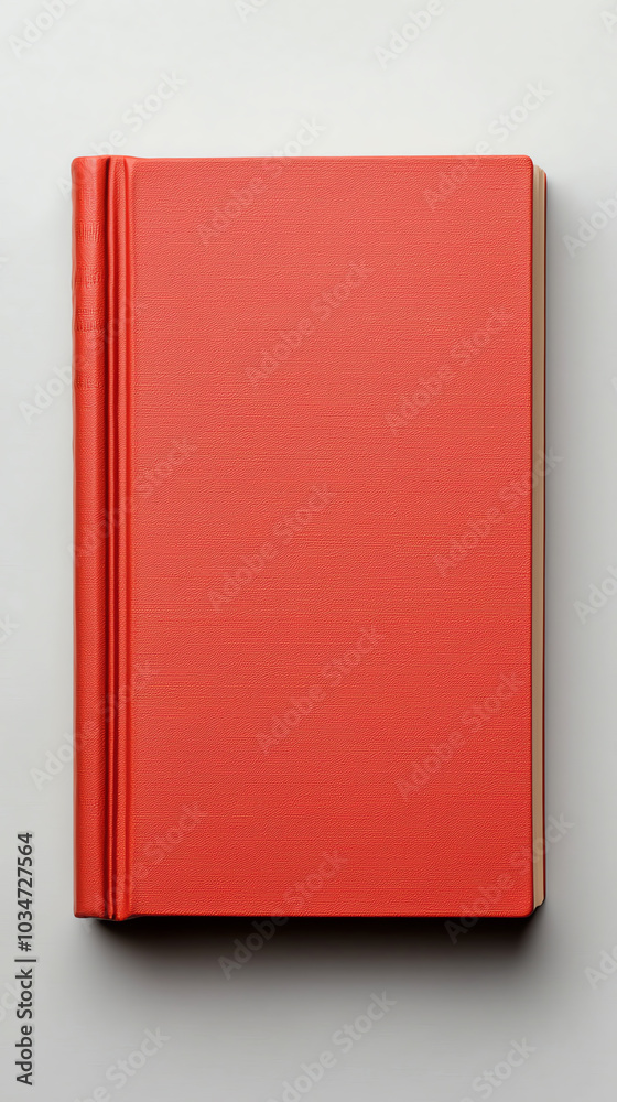 Red hardcover book on white background Red hardcover book on white background