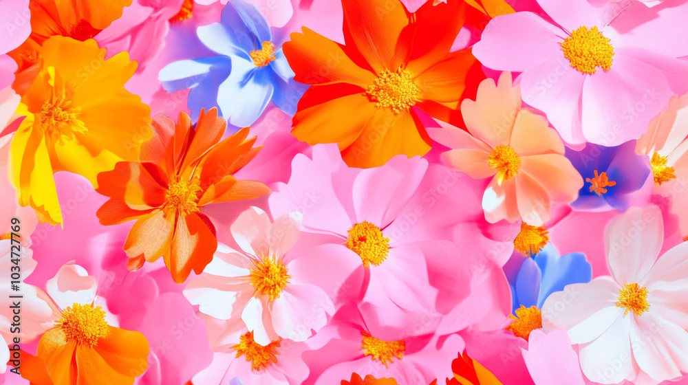 flowers print and plants print in red pink yellow white colored exotic seamless patchwork pattern. fashion trendy realistic blossom bloom background for fabric textile design wallpaper flowers print and plants print in red pink yellow white colored exotic seamless patchwork pattern. fashion trendy realistic blossom bloom background for fabric textile design wallpaper