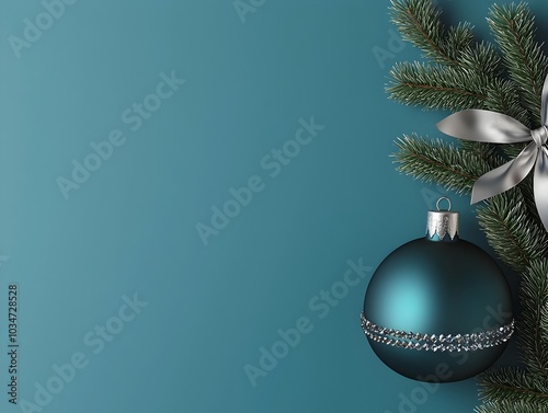 Elegant Crystal Studded Christmas Bell Ornament with Silver Ribbon photo