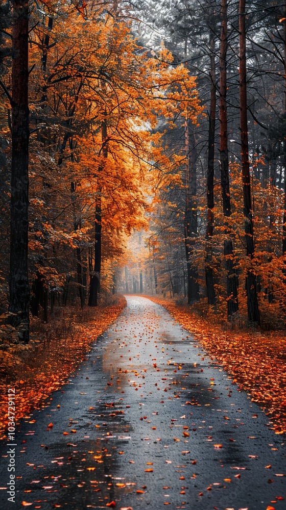 Autumn Forest Path: A Serene Landscape