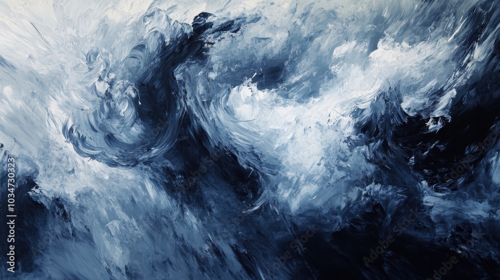 Abstract blue and white paint strokes. Abstract blue and white paint strokes.