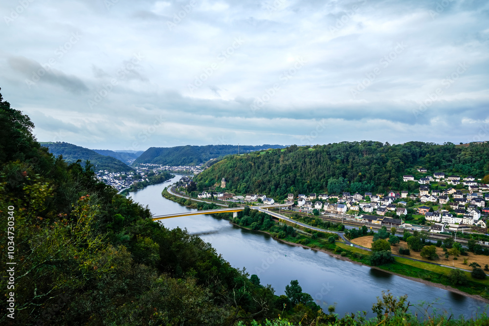 Fall scenery along the Mosel river valley Fall scenery along the Mosel river valley