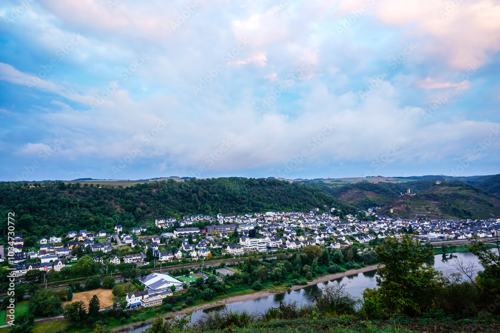 Fall scenery along the Mosel river valley Fall scenery along the Mosel river valley