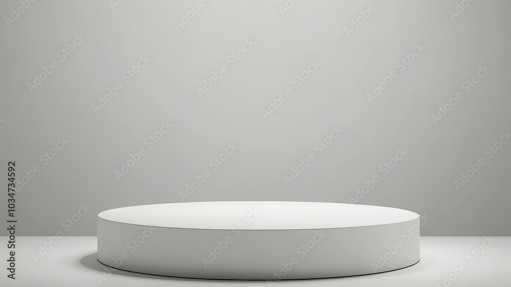 A Single White Cylinder on a White Surface A Single White Cylinder on a White Surface