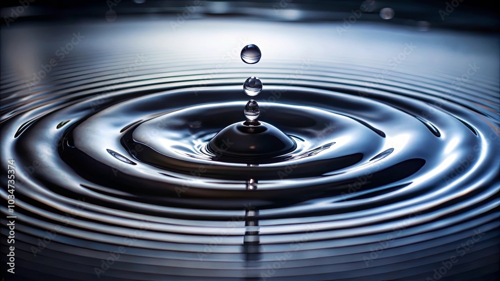 A Single Drop Creates Concentric Ripples of Serenity on a Smooth Liquid Surface
