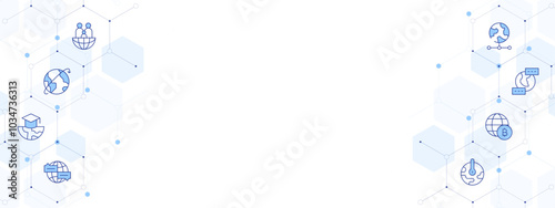 Global Banner Vector Illustration with Two-sided Icon Style. Line Duotone icon. Containing global warming, world, global, global day of parents, language, worldwide, knowledge