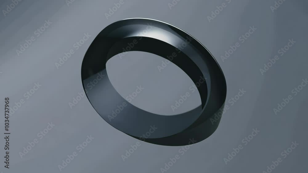 A sleek, modern black ring displayed on a smooth gray background, showcasing minimalist design and clean geometric form. A sleek, modern black ring displayed on a smooth gray background, showcasing minimalist design and clean geometric form.