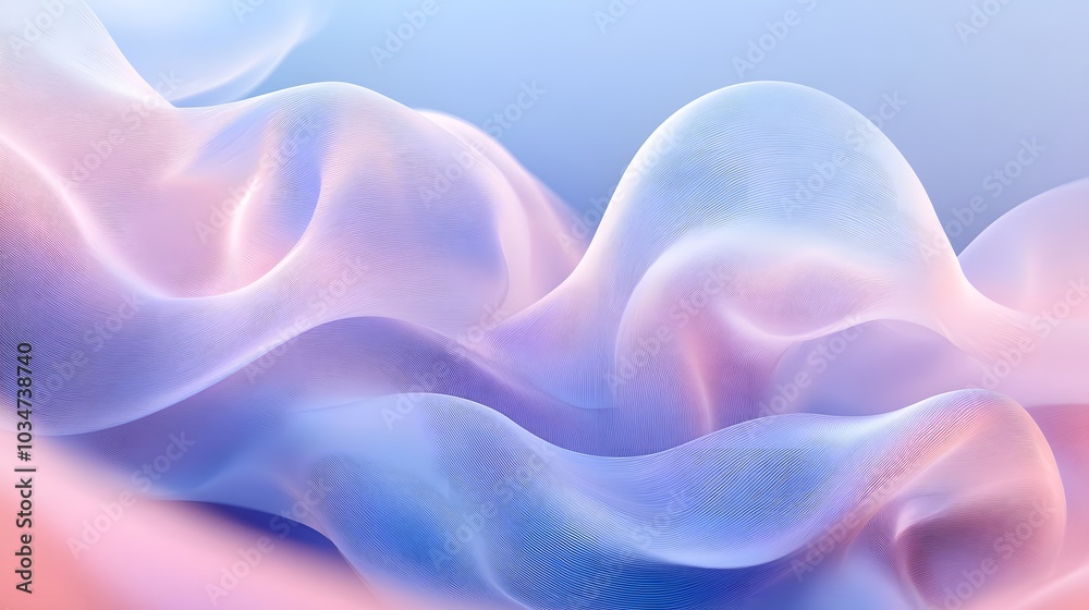 Soft flowing shapes with gradients of color subtly shifting in a calm rhythmic motion Soft flowing shapes with gradients of color subtly shifting in a calm rhythmic motion