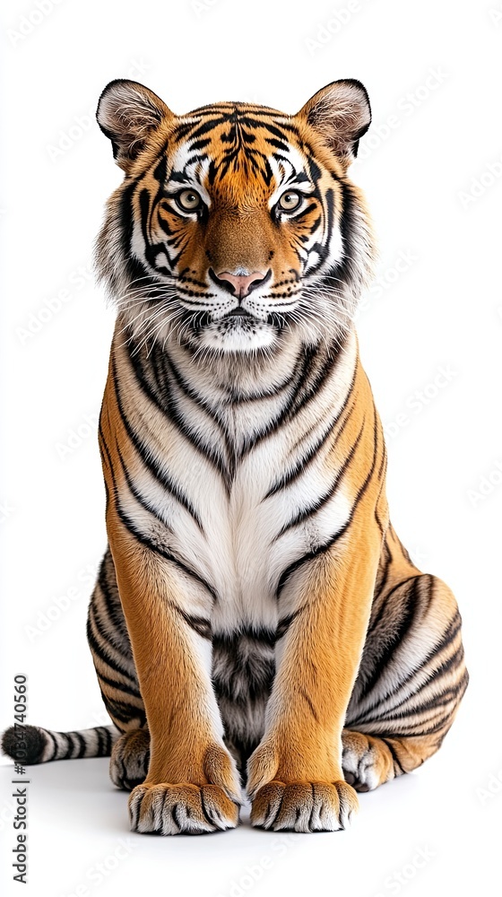 Fototapeta premium tiger isolated on white background
