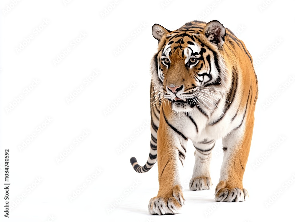 Obraz premium tiger isolated on white background