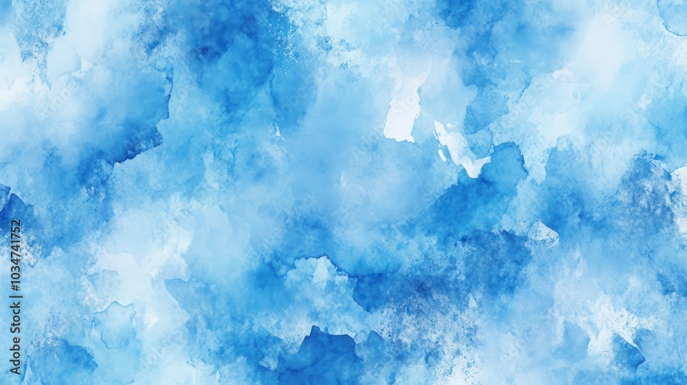 Abstract Blue Watercolor Background