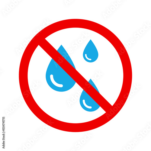 No water resistant sign