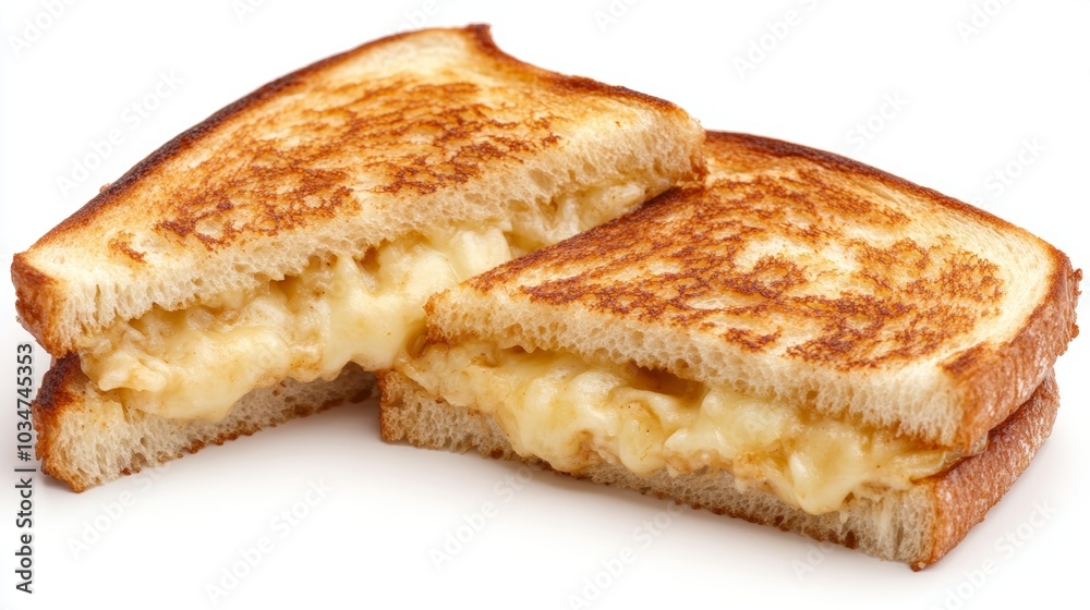 Grilled Cheese Sandwich with Melted Cheese on White Bread Grilled Cheese Sandwich with Melted Cheese on White Bread
