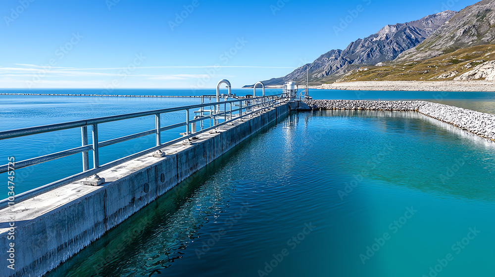 Innovative solar-powered water desalination plant on a remote coastal location harnessing renewable energy for sustainable water solutions Innovative solar-powered water desalination plant on a remote coastal location harnessing renewable energy for sustainable water solutions