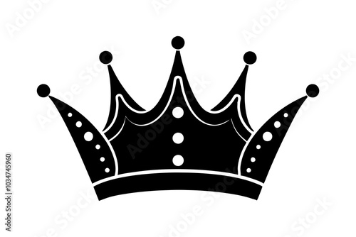 Crown Silhouette | isolated vector silhouette illustration on white background