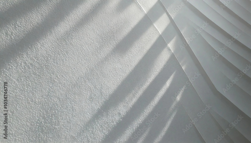 Obraz premium 白色 幾何学 模様 影 光 テクスチャ シンプル 抽象アート レイヤー デザイン 立体感 壁紙 モダン 角度 ミニマル パターン 曲線 シャープ クリーン クリエイティブ