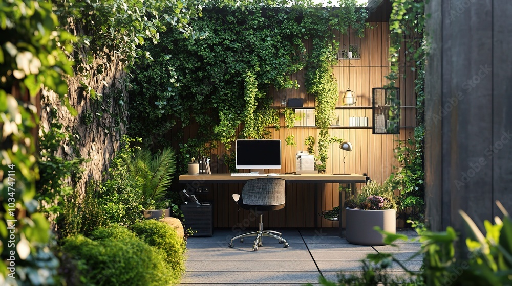 Obraz premium Garden office oasis
