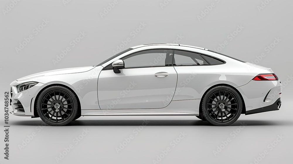 Obraz premium A Traffic Car on White Background - a dynamic and eye-catching visual. The traffic car on a pure white backdrop creates an engaging and appealing scene.