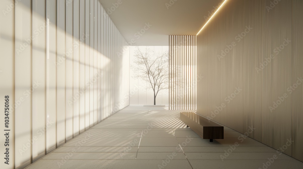 A conceptual design embodying serenity of mindfulness and meditation, highlighting the balance between calm and focus through open spaces, soft lighting, and a tranquil sense of peace and reflection. A conceptual design embodying serenity of mindfulness and meditation, highlighting the balance between calm and focus through open spaces, soft lighting, and a tranquil sense of peace and reflection.