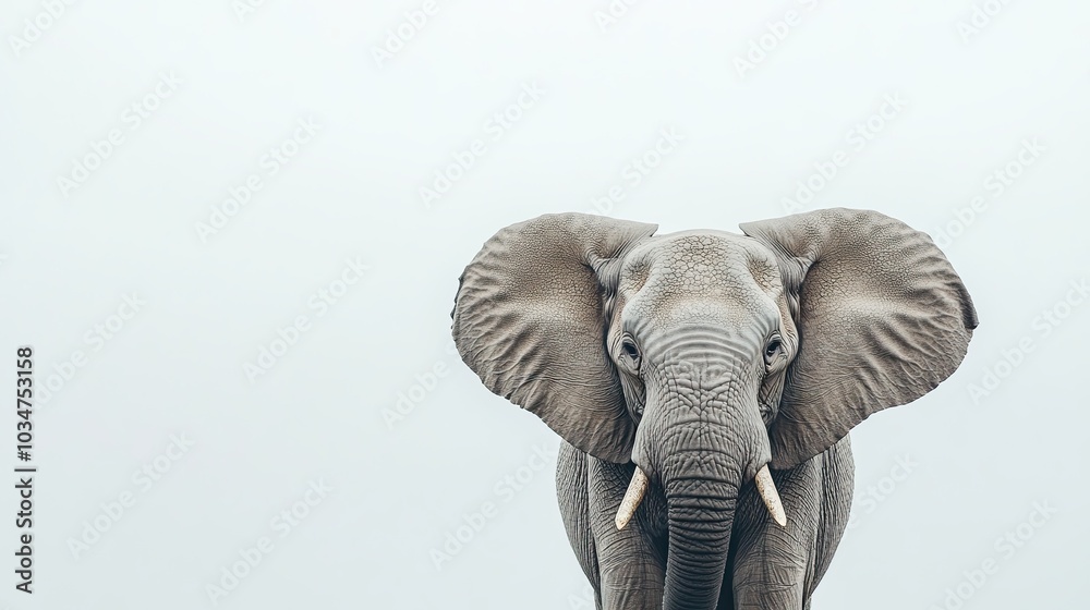 Obraz premium elephant isolated on white background