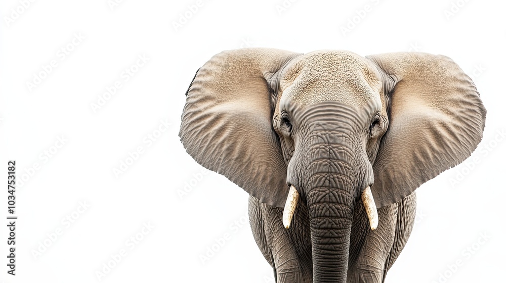 Obraz premium elephant isolated on white background