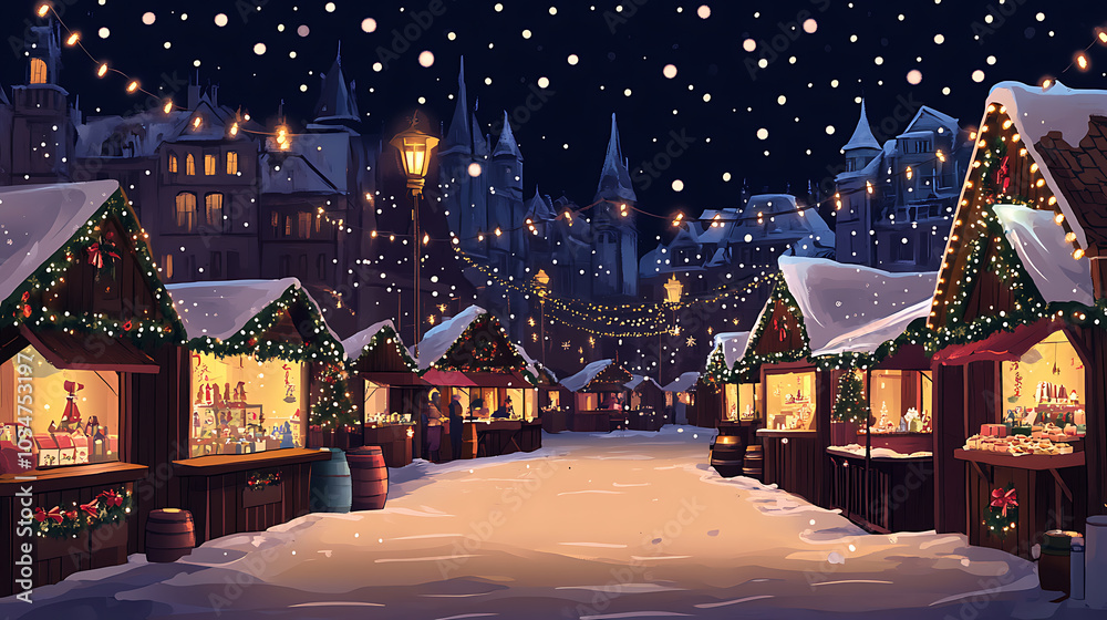 Festive holiday ambiance with lit candles and winter greenery
