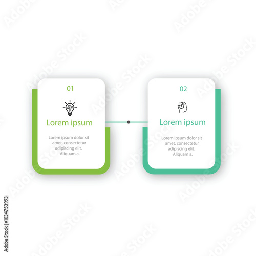 2 or two point template comparison versus things in infographic with outline
