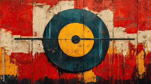 high contrast art collage depicting brand positioning strategies with circular target symbolizing strategic marketing and business growth.image