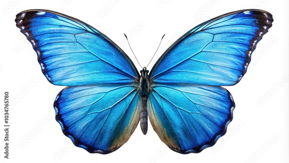blue butterfly isolated on white background blue butterfly isolated on white background