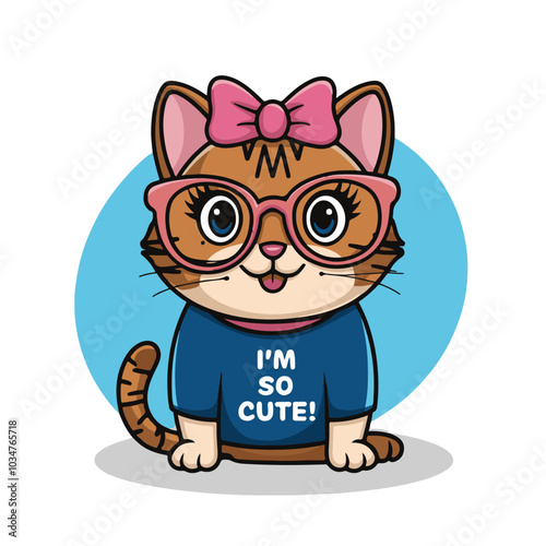 i am cute kitten vector