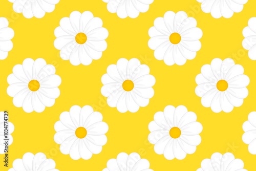 seamless floral background, seamless pattern with white flowers, yellow background with white flowers, white flowers, wrapping, flower, fabric, yellow background, white, paper, daisy, yellow and white