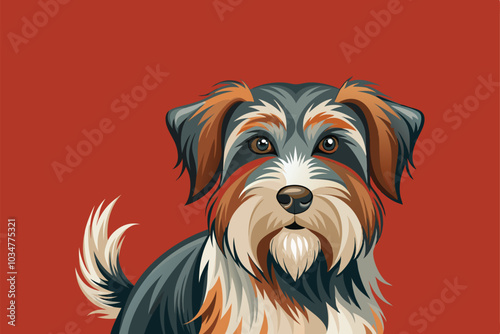 puppy dog vector illustration.