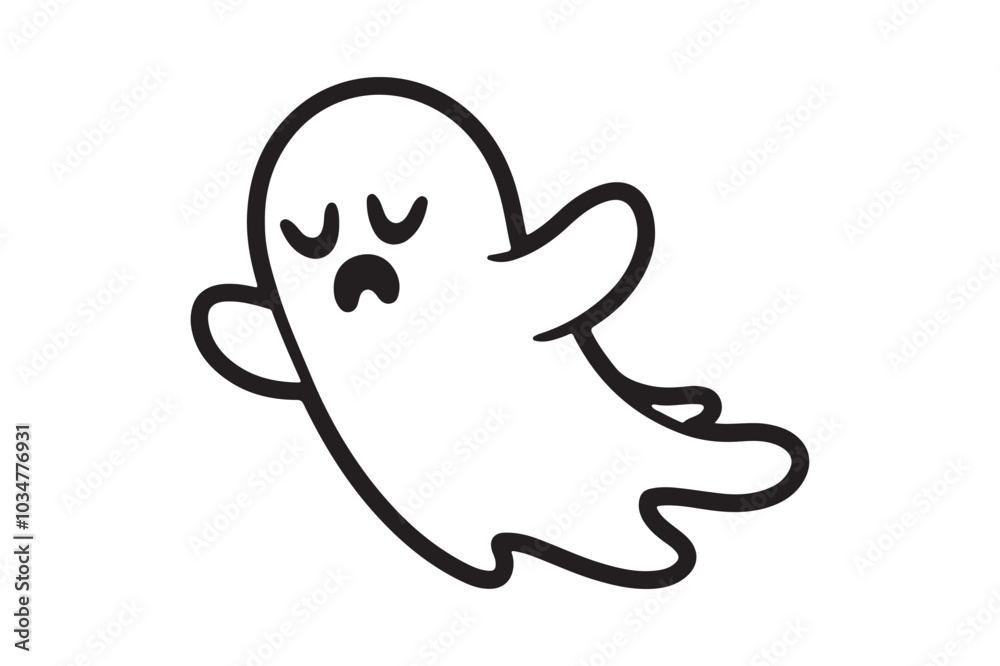 Spooky ghost vector design for Halloween Spooky ghost vector design for Halloween