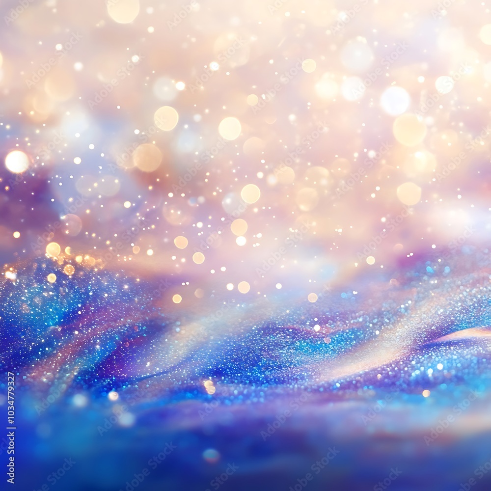 Fototapeta premium Colorful Sparkling Bokeh Lights on Dark Festive Background