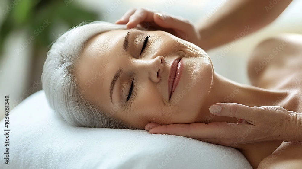 a woman lying down on a massage table getting a relaxing massage : Generative AI a woman lying down on a massage table getting a relaxing massage : Generative AI