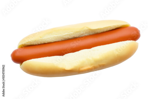 Delicious hotdog image isolated on transparent background