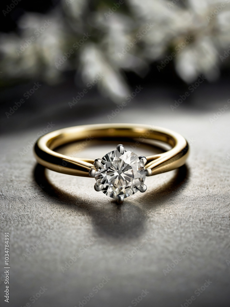 Wedding ring with a diamond that catches the light Wedding ring with a diamond that catches the light