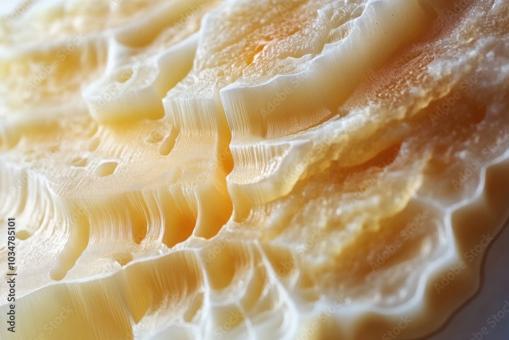 Close-up of a Cut and Polished Agate Stone with White and Yellow Bands Close-up of a Cut and Polished Agate Stone with White and Yellow Bands