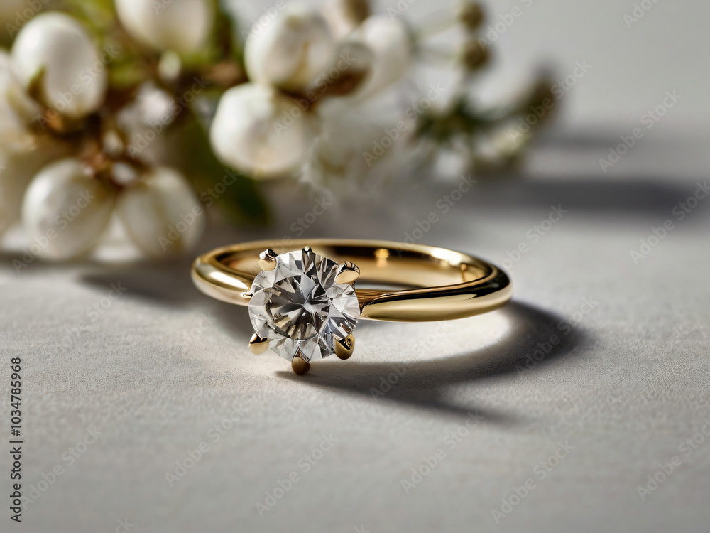 Wedding ring showcasing a stunning diamond. Wedding ring showcasing a stunning diamond.