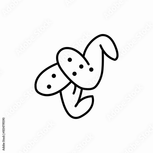 chiken wings icon sign vector