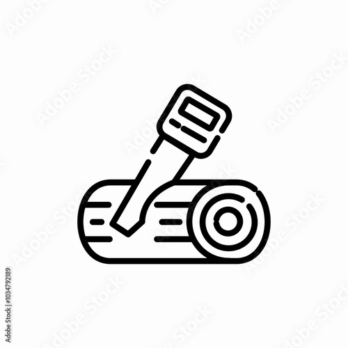 saw wood cut icon sign vector