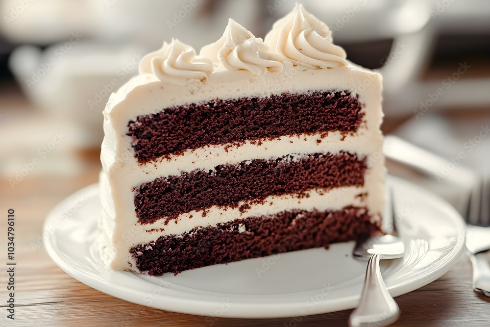 Delicious Layered Chocolate Cake with Creamy Frosting Delicious Layered Chocolate Cake with Creamy Frosting
