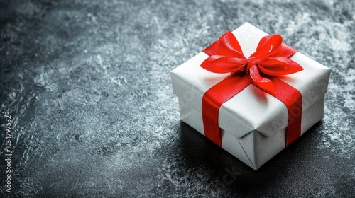 Elegant Gift Box on a Dark Background