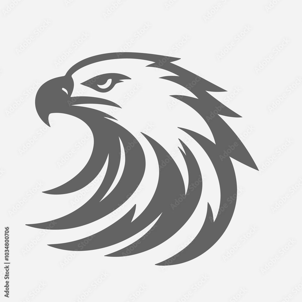 Eagle head silhouette logo iconic image. Silhouette eagle image. Eagle head for logo Eagle head silhouette logo iconic image. Silhouette eagle image. Eagle head for logo