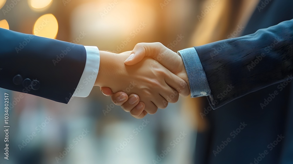 Two Businesspeople Shaking Hands in a Professional Agreement Two Businesspeople Shaking Hands in a Professional Agreement
