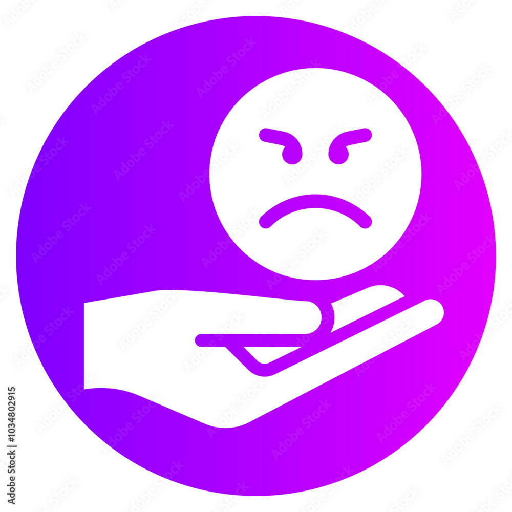 Naklejka premium hand gradient icon