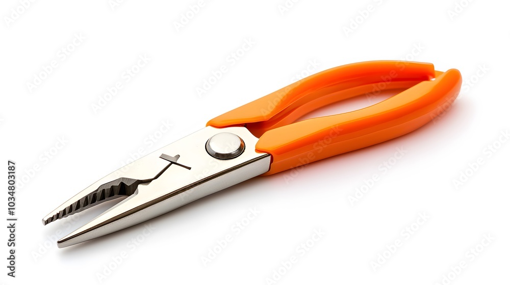Orange Pliers isolated on white background. Orange Pliers isolated on white background.